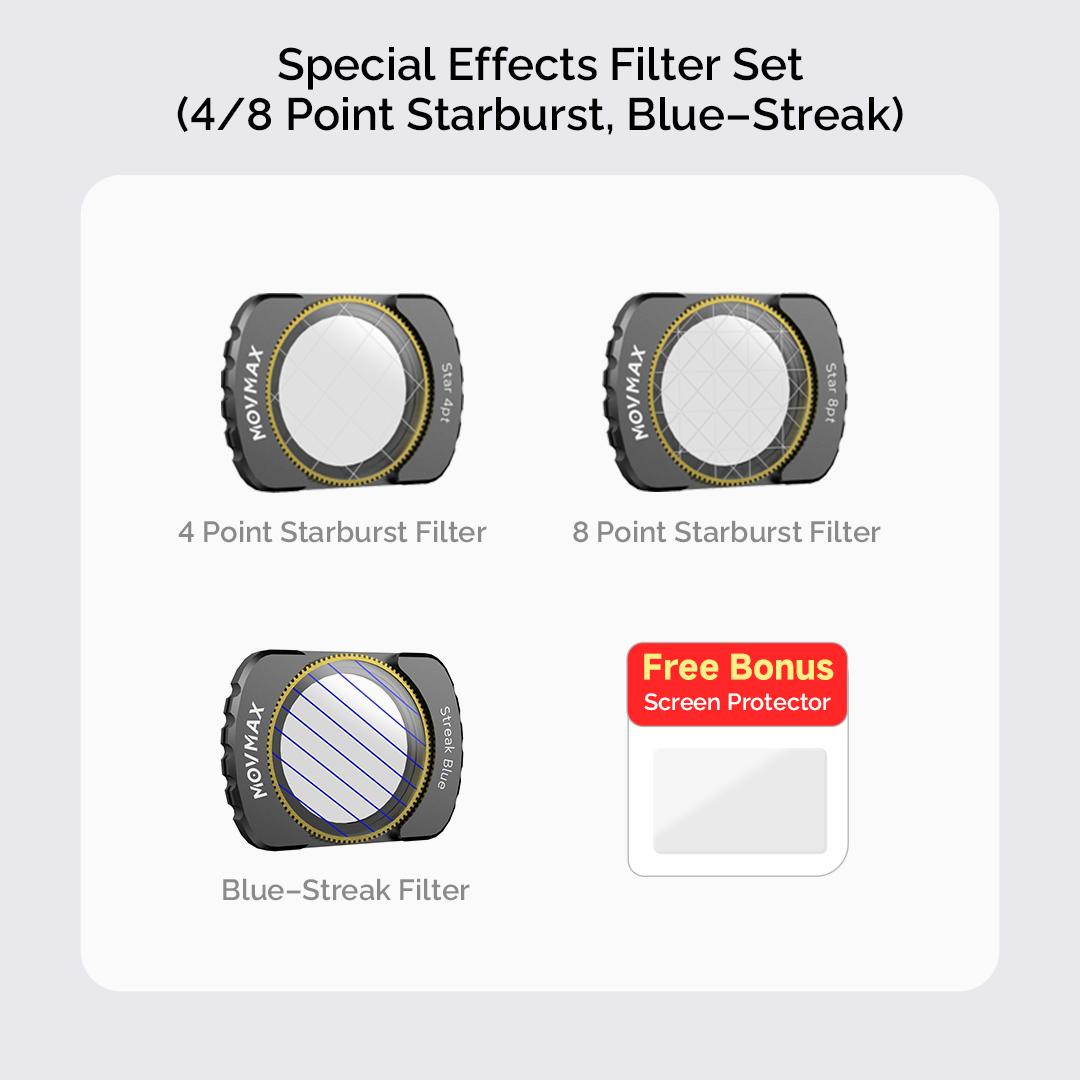 Bộ kính lọc hiệu ứng Movmax Special Effects Filter Set cho DJI Pocket 3 | Chính hãng