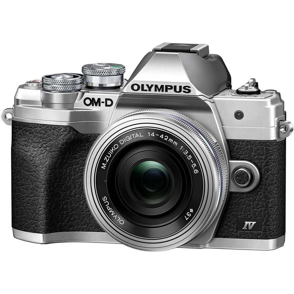 Bộ máy ảnh OM SYSTEM OM-D E-M10 Mark IV kèm ống kính M.Zuiko Digital ED 14-42mm F3.5-5.6 EZ (Silver)