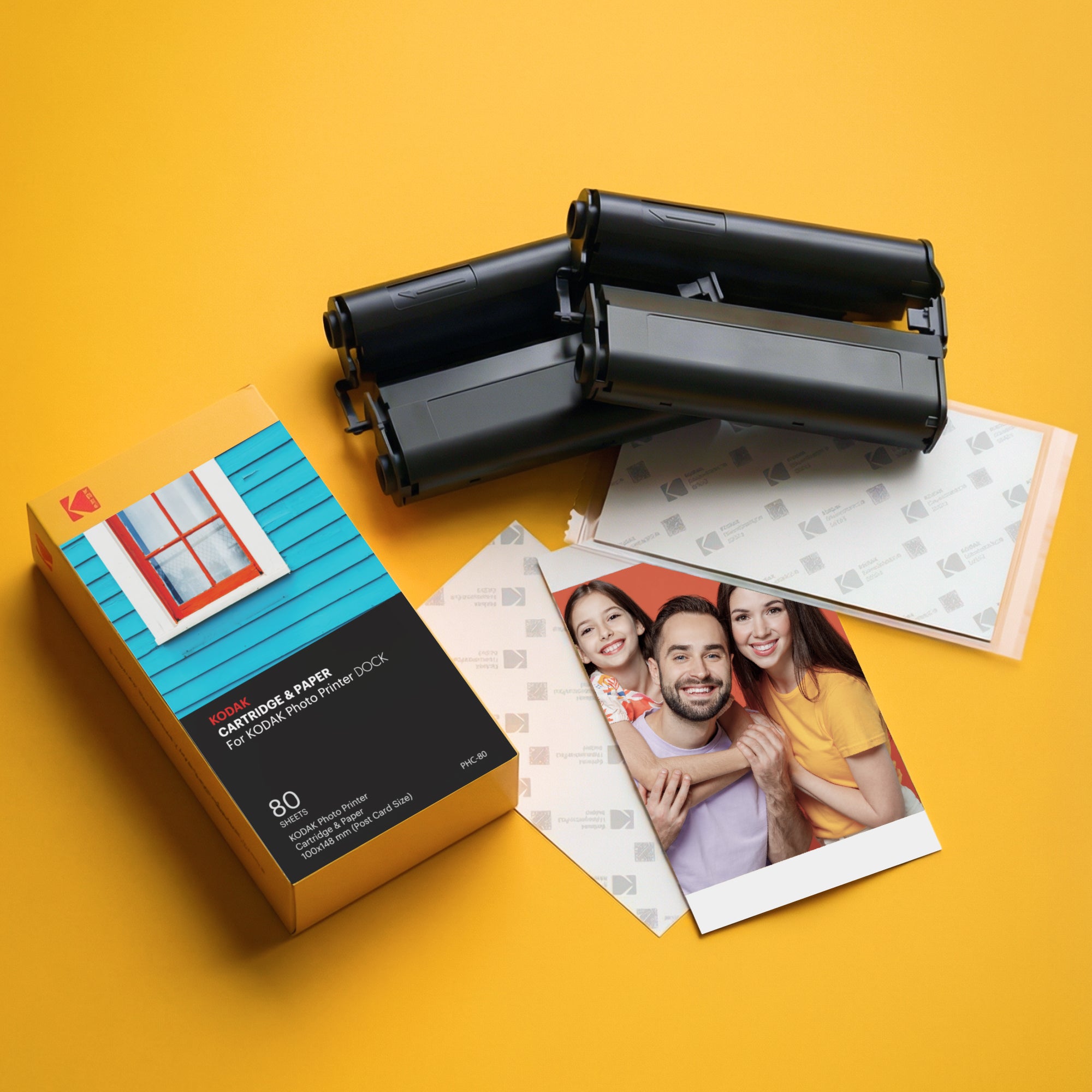 Bộ mực + giấy in ảnh Kodak PHC-80 (80 tờ 10x15cm) | Chính hãng