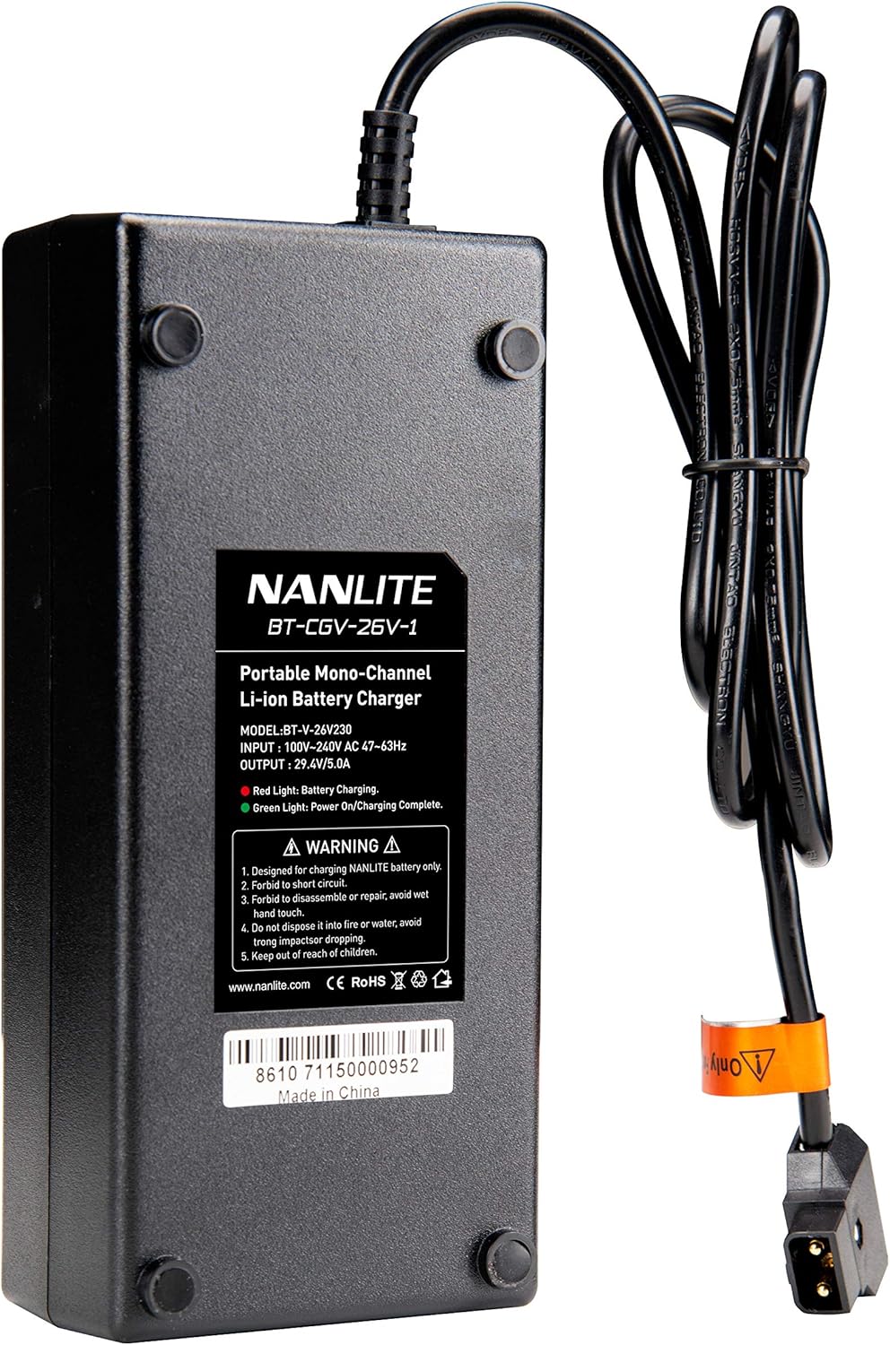 Bộ sạc pin Nanlite V-Mount công suất cao BT-CGV-26V-1 / BT-CGV-26V-2