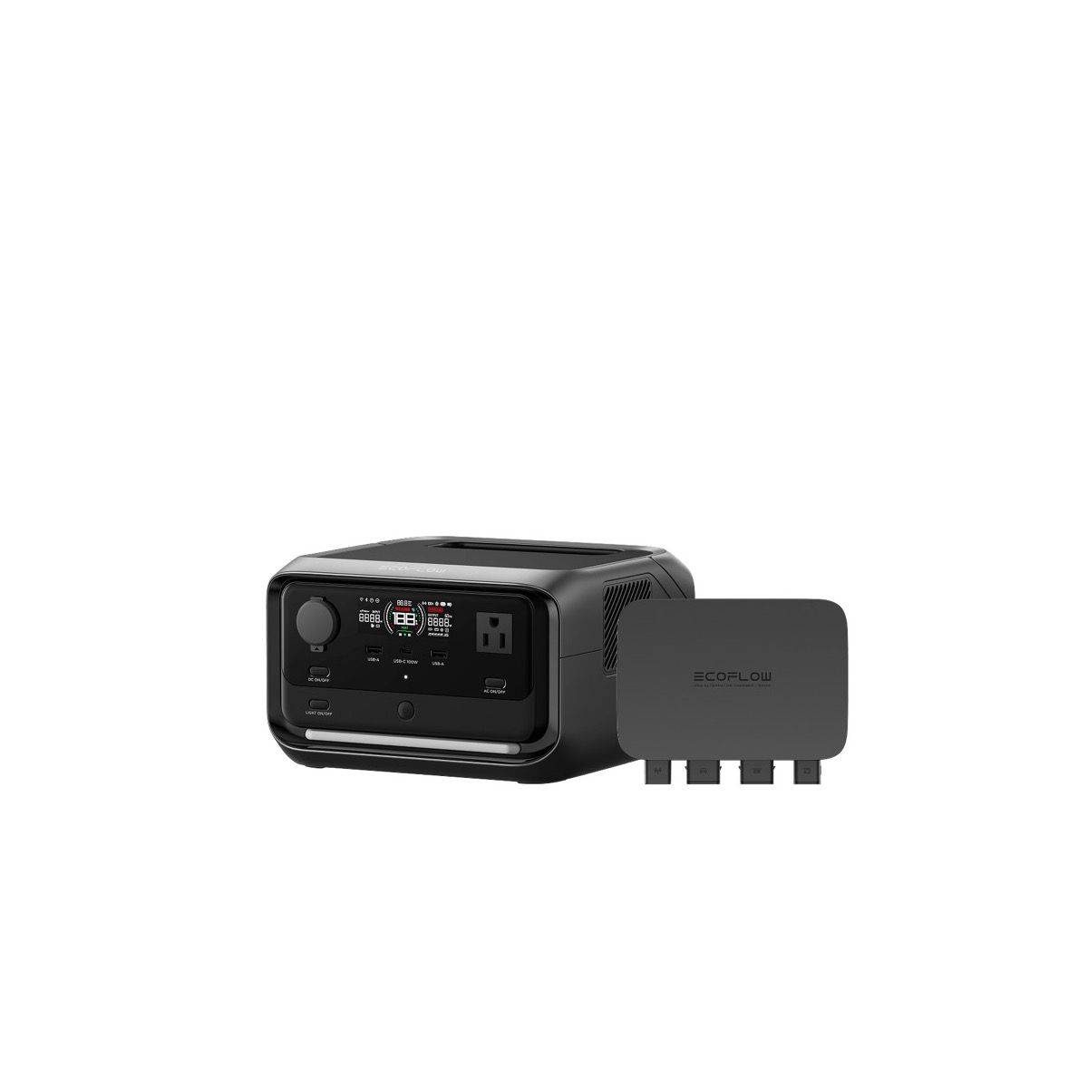 Bộ sạc trạm điện từ máy phát ô tô EcoFlow 500W Alternator Charger (12V/24V) | Chính hãng