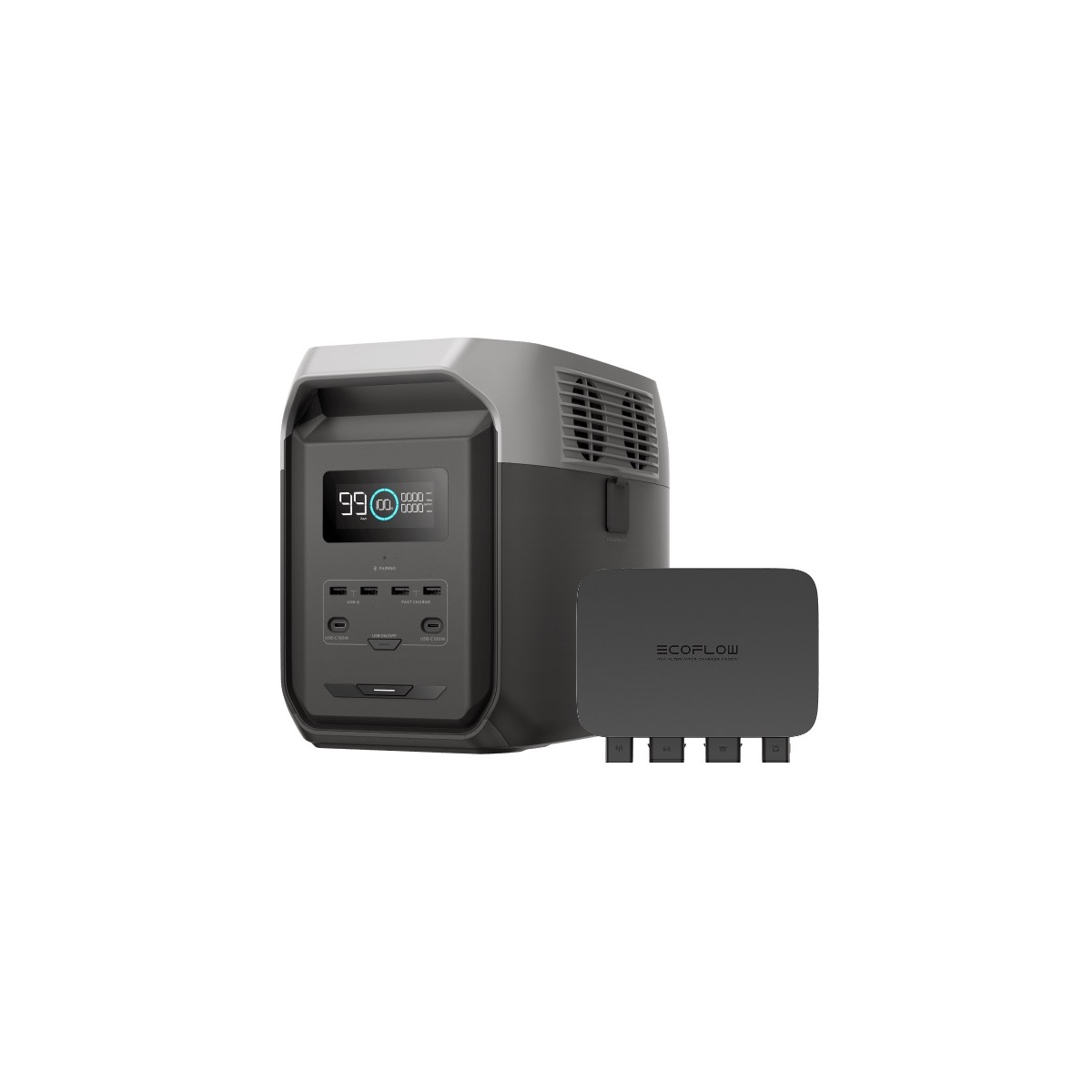 Bộ sạc trạm điện từ máy phát ô tô EcoFlow 500W Alternator Charger (12V/24V) | Chính hãng