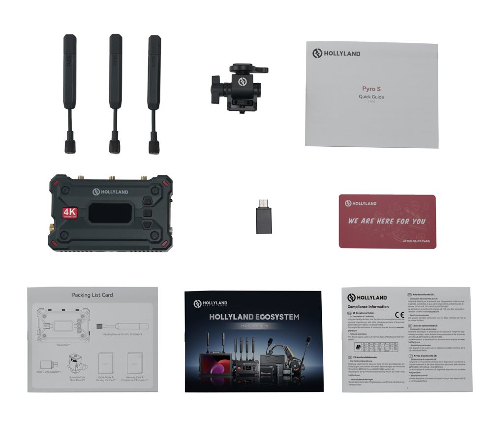 Bộ truyền tín hiệu Hollyland Pyro S 4K HDMI/SDI | Bộ phát & bộ thu | Chính hãng