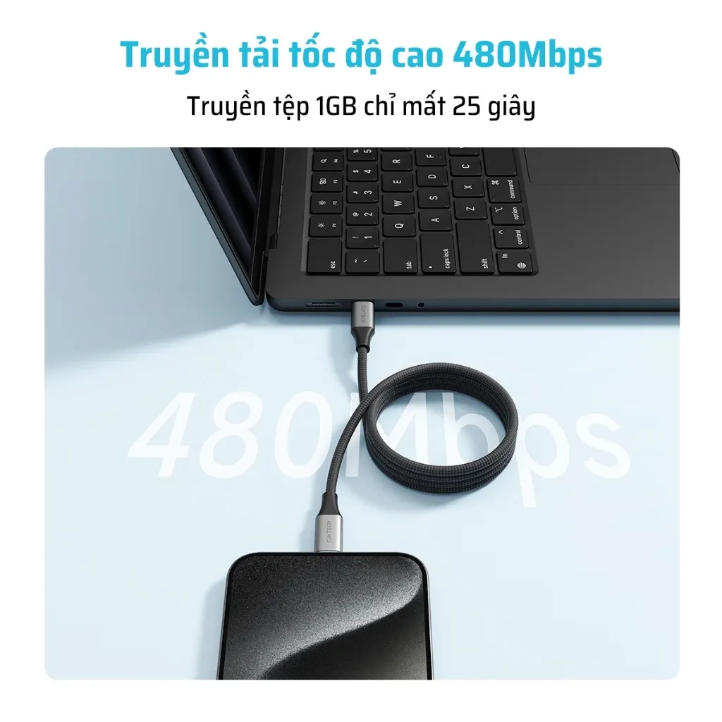 Cáp Cuktech C to C 6A 240W PD3.1/Mi Turbro – CMC610 | Chính hãng