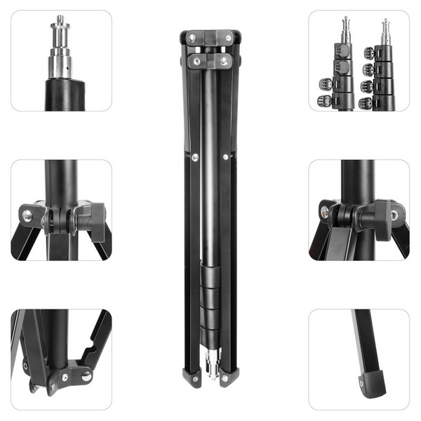 Chân Đèn Gấp Ngược KINGJOY FL2019, Chất Liệu Hợp Kim Nhôm Chính Hãng