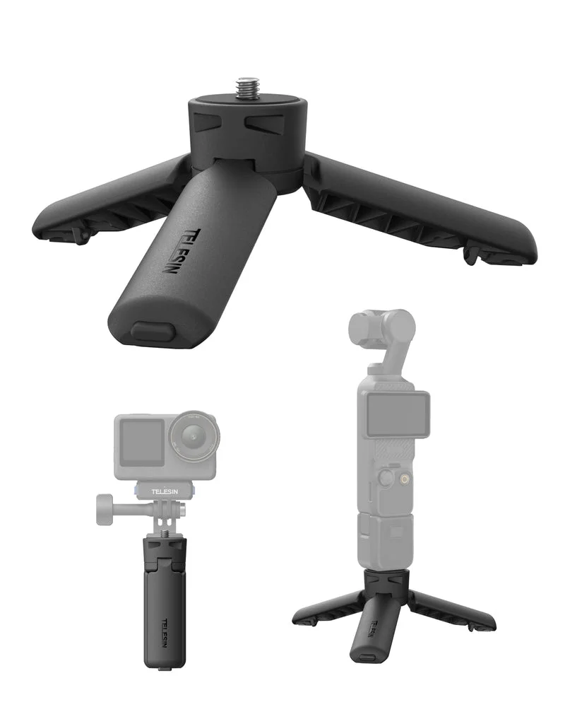Chân Mini Gấp Gọn Cho DJI Pocket 4P 4 3 | Telesin S3-EAK-06 | Đen | Chính hãng | FullVAT