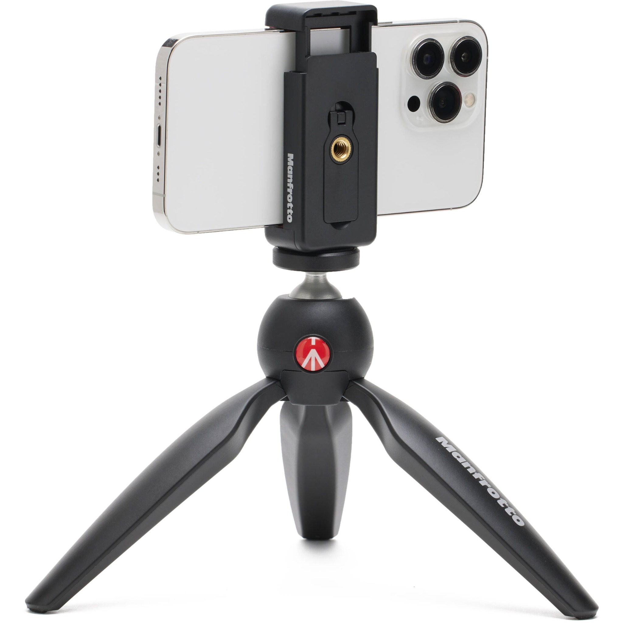 Chân máy Manfrotto PIXI Mini Tripod with Phone Clamp Black