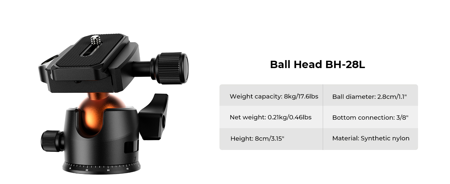 Chân máy ảnh K&F Concept O234A1 kèm Ball Head BH-36 | Chính hãng | Fullvat