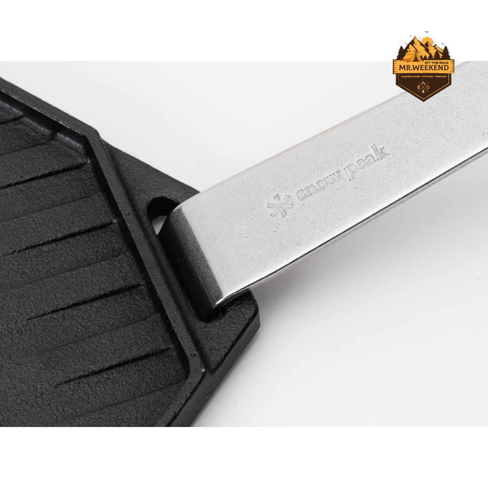 Chảo gang Snow peak Giga Power Stove Rectangular Griddle , CS-150 | Chính hãng