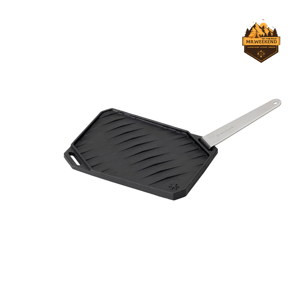 Chảo gang Snow peak Giga Power Stove Rectangular Griddle , CS-150 | Chính hãng