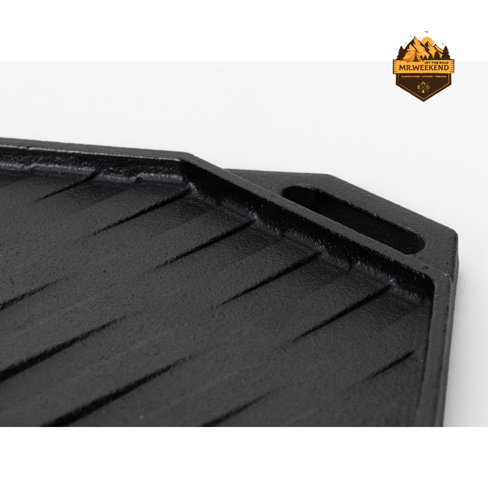 Chảo gang Snow peak Giga Power Stove Rectangular Griddle , CS-150 | Chính hãng