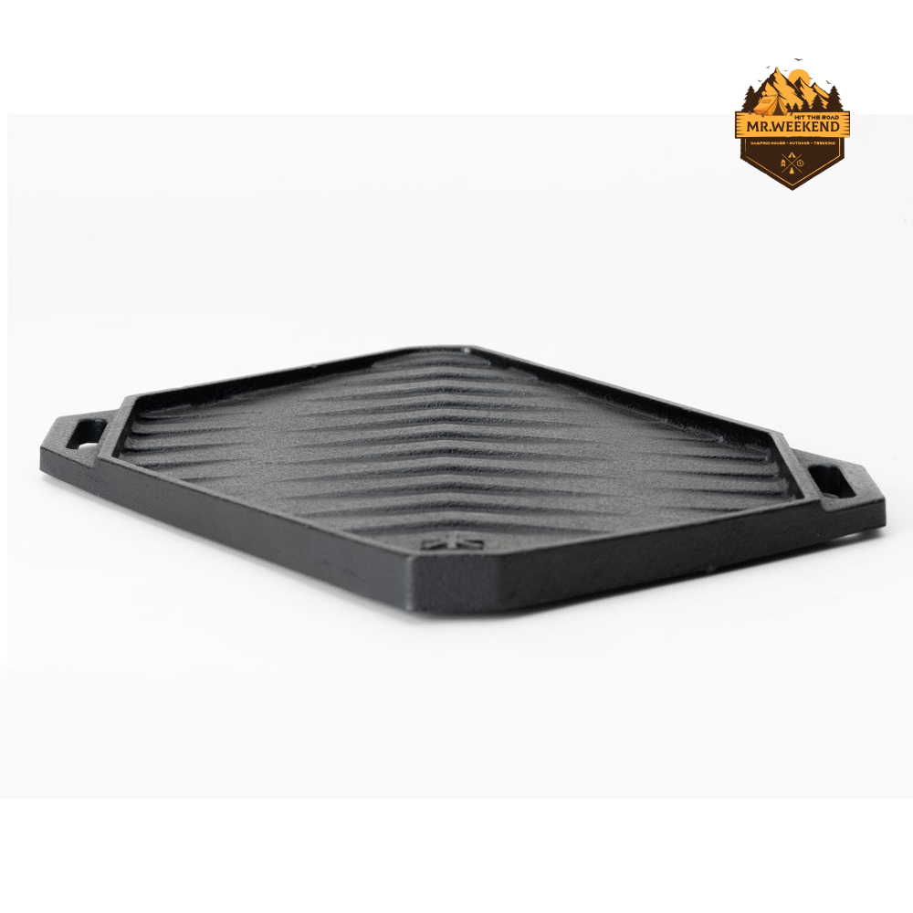 Chảo gang Snow peak Giga Power Stove Rectangular Griddle , CS-150 | Chính hãng