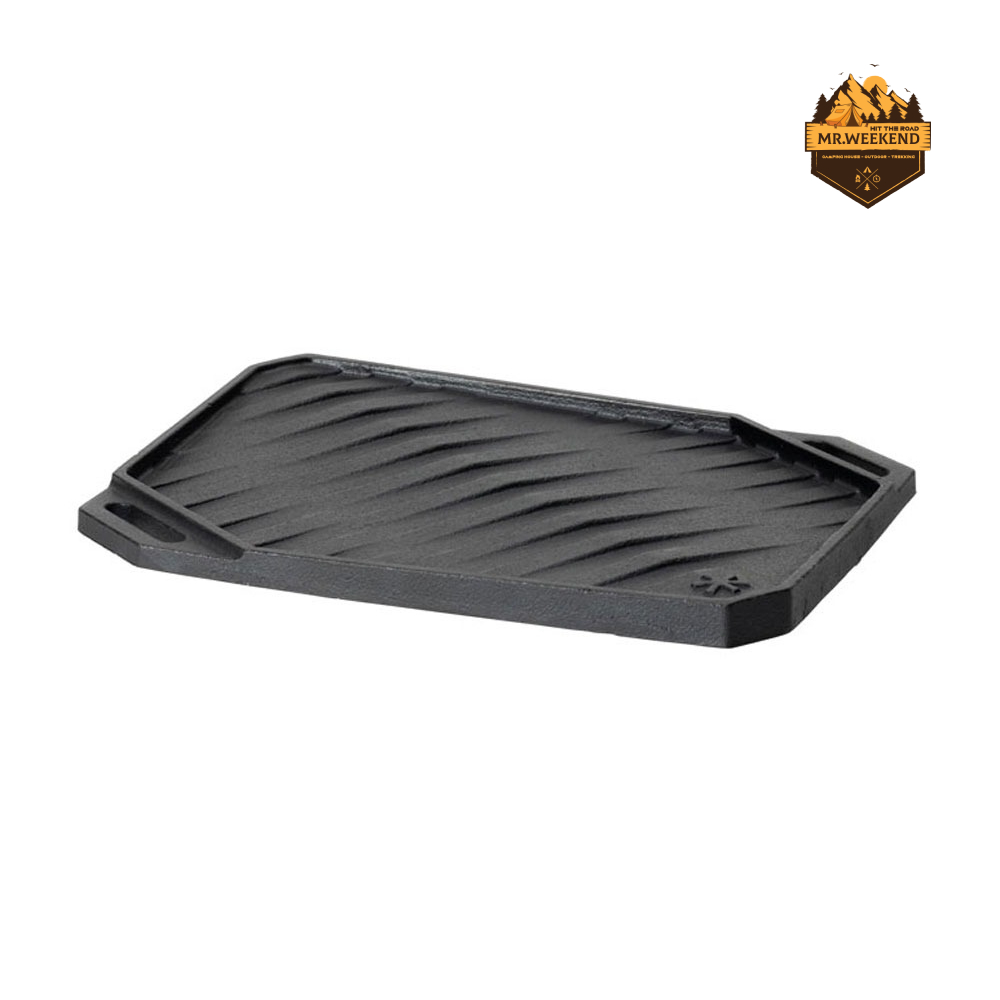 Chảo gang Snow peak Giga Power Stove Rectangular Griddle , CS-150 | Chính hãng
