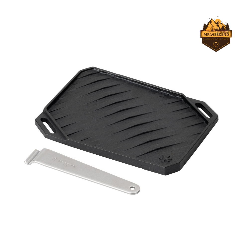 Chảo gang Snow peak Giga Power Stove Rectangular Griddle , CS-150 | Chính hãng