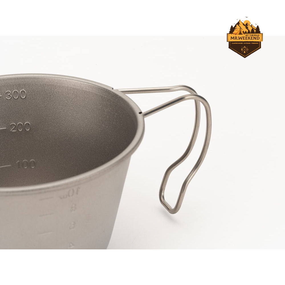 Chén Snow peak Deep titanium sherpa cup with Lid , E-314 | Chính hãng