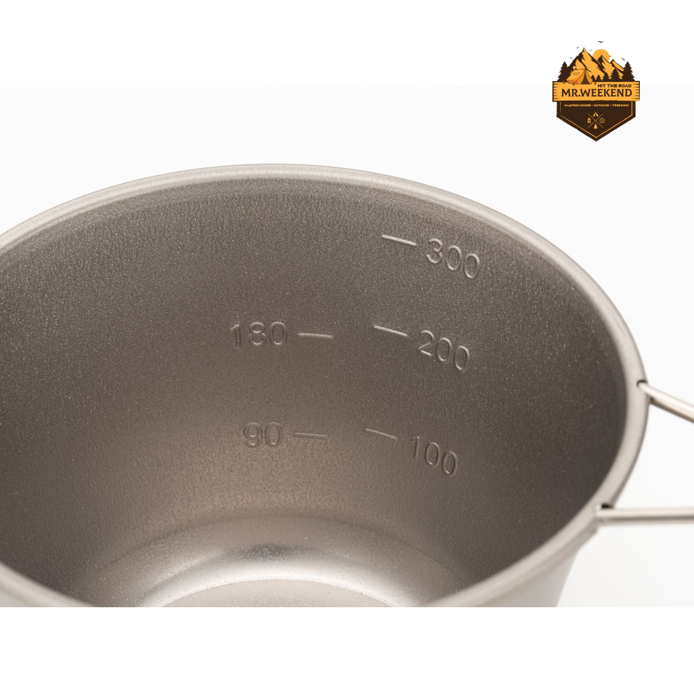Chén Snow peak Deep titanium sherpa cup with Lid , E-314 | Chính hãng