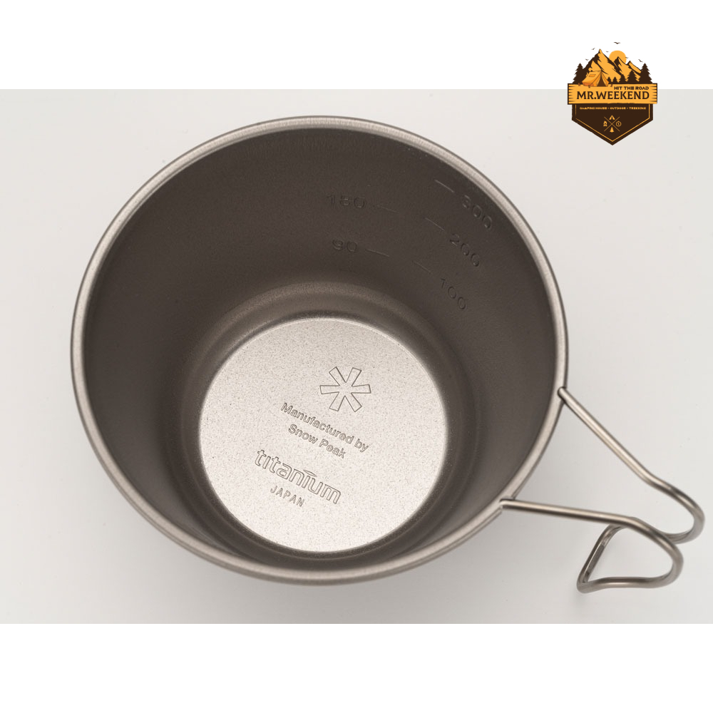 Chén Snow peak Deep titanium sherpa cup with Lid , E-314 | Chính hãng