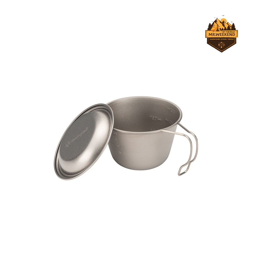 Chén Snow peak Deep titanium sherpa cup with Lid , E-314 | Chính hãng