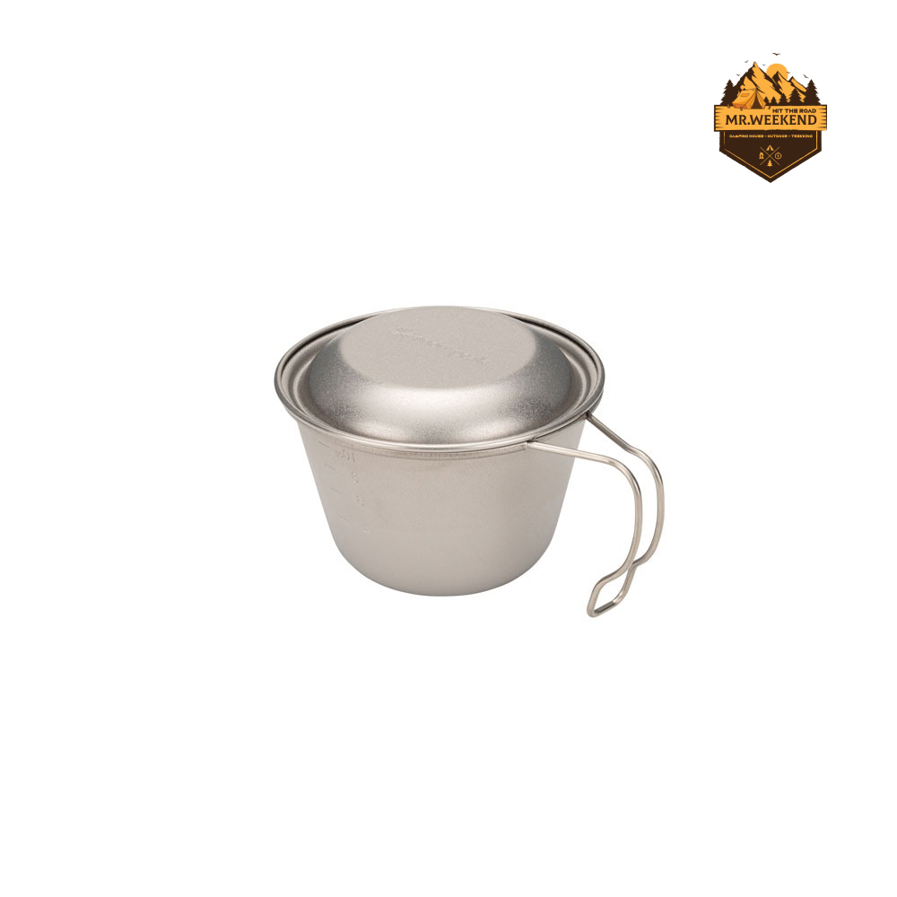 Chén Snow peak Deep titanium sherpa cup with Lid , E-314 | Chính hãng