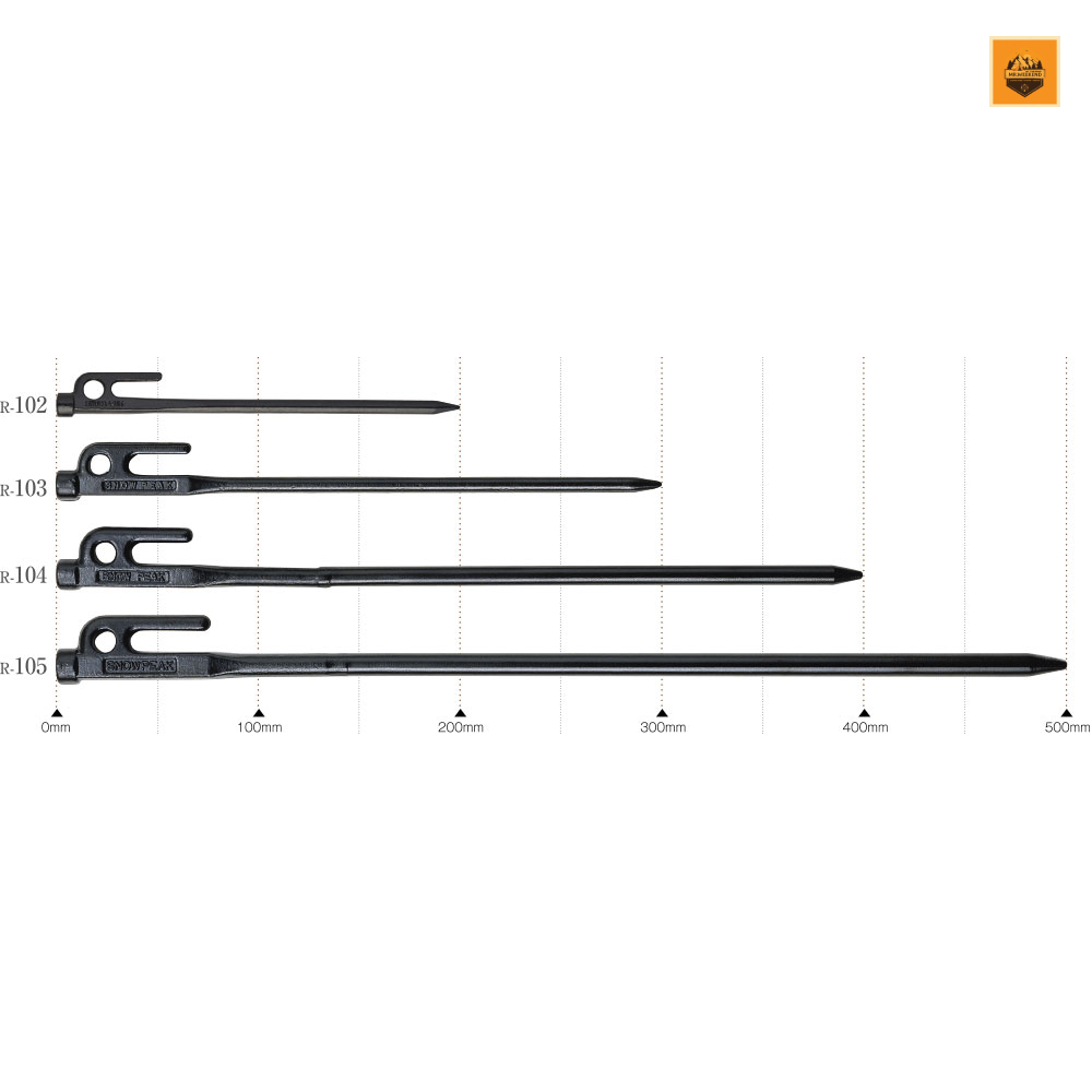 Cọc Lều Snow peak Solid Stake #40, R-104 | Chính hãng