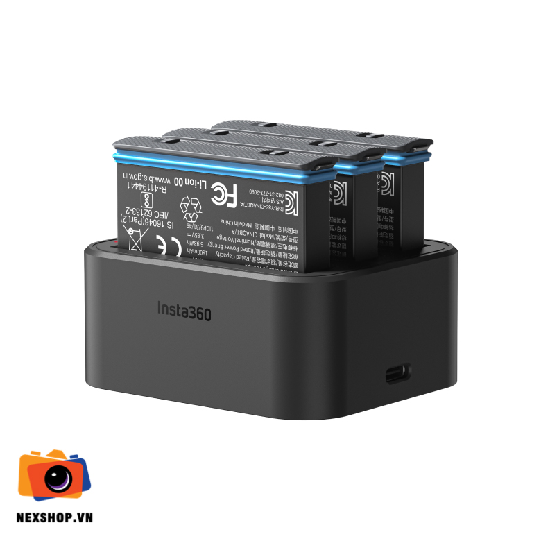 Cốc sạc nhanh 3 pin Insta360 X3 Fast Charge Hub | Hàng chính hãng