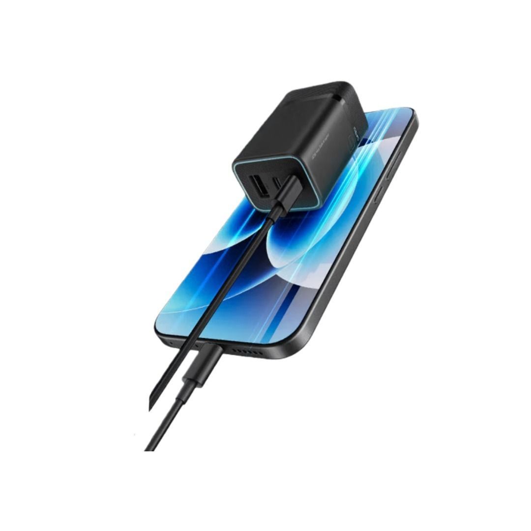 Củ sạc nhanh 3 cổng Cuktech AD653 90W | Black, Black Whith Cable | Chính hãng