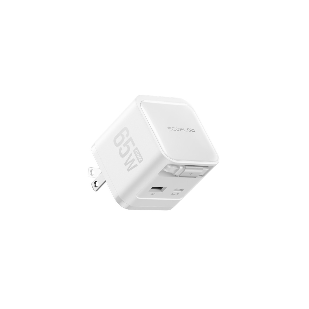 Củ sạc nhanh EcoFlow RAPID Charger (65W GaN) | Cáp rút tích hợp siêu gọn | Chính hãng