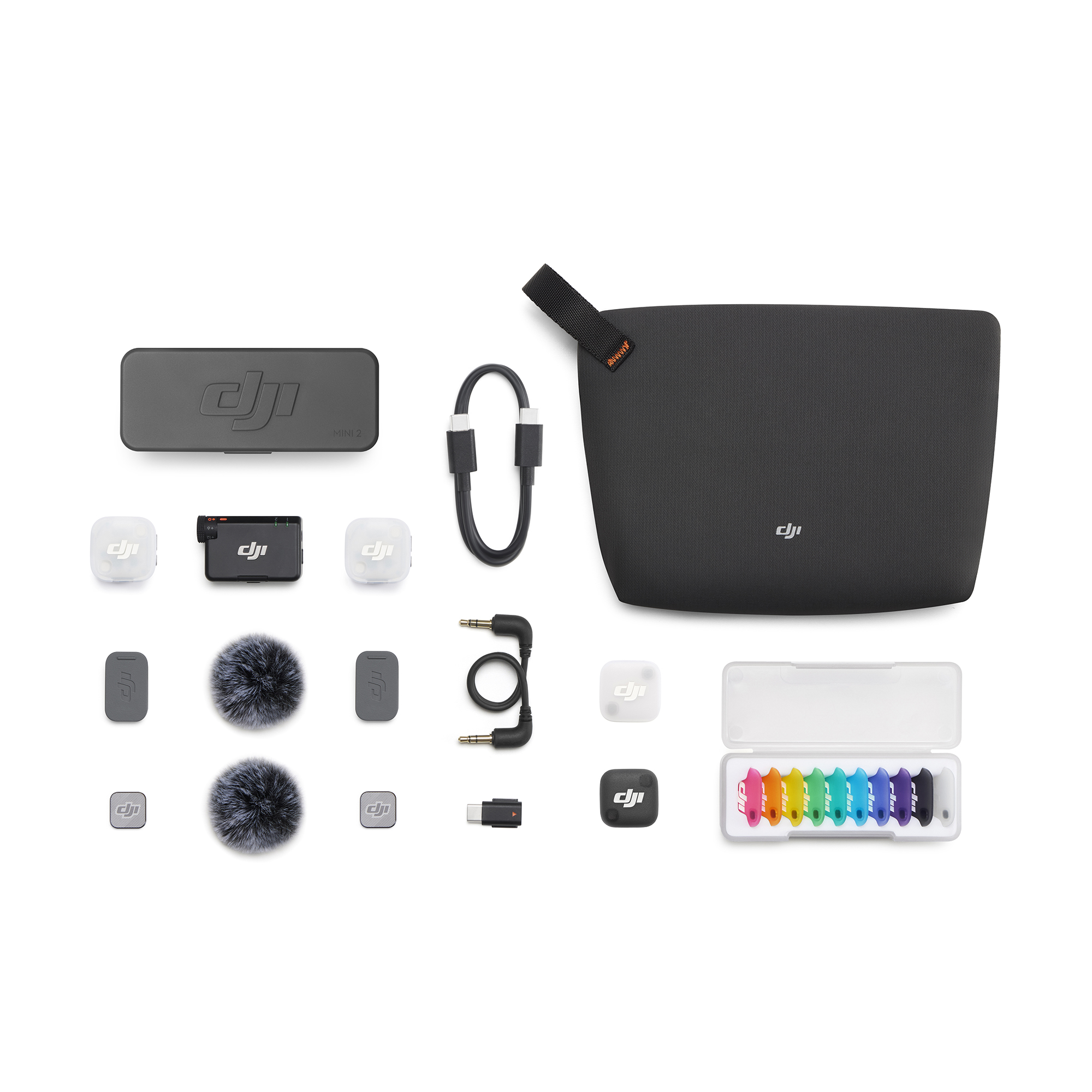 DJI Mic Mini 2 transmitter với kẹp nam châm và nắp đổi màu