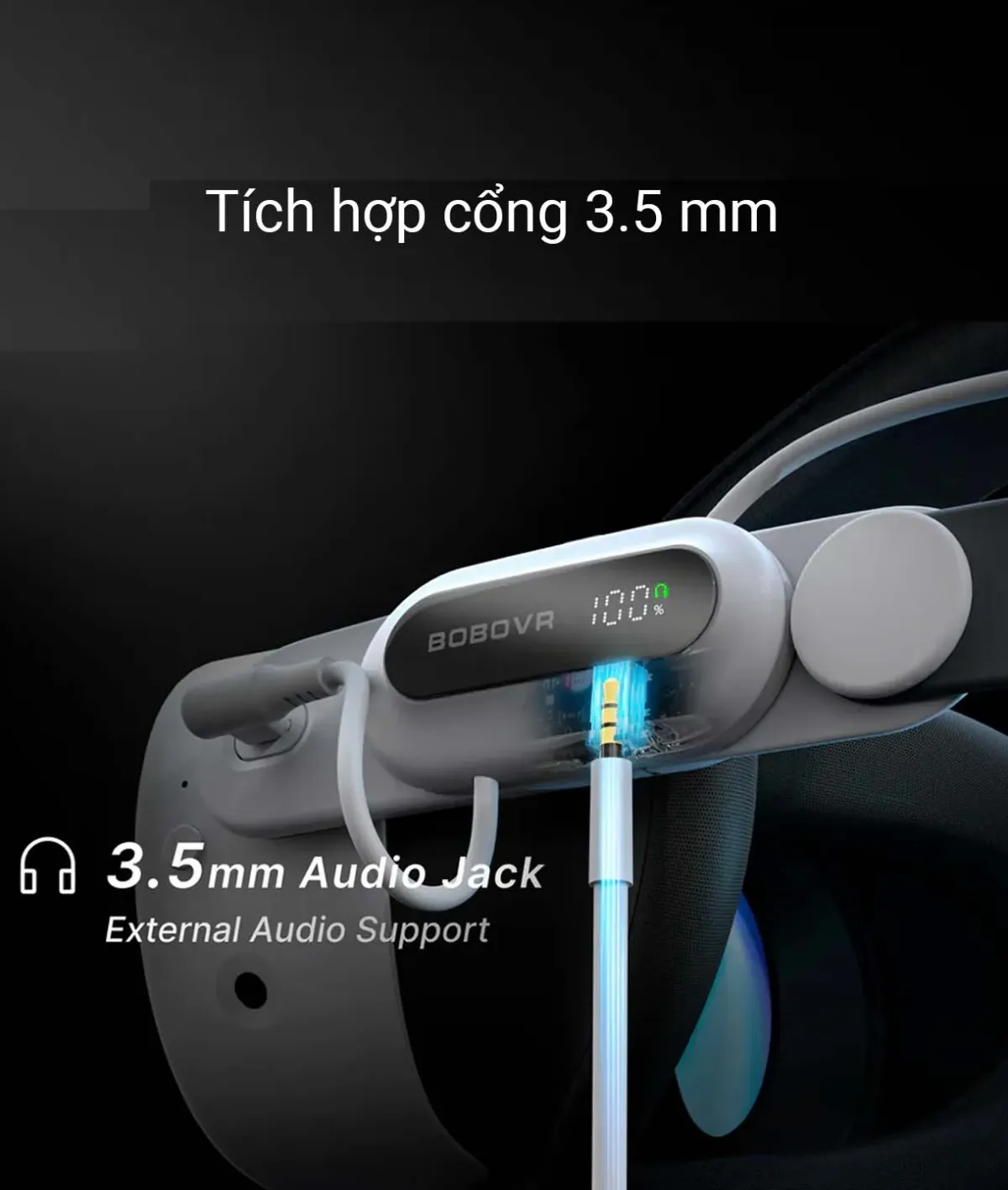 Đai Đeo Đầu VR BOBOVR E3 Pro Strap | Cho Meta Quest 3/3S | Chính hãng