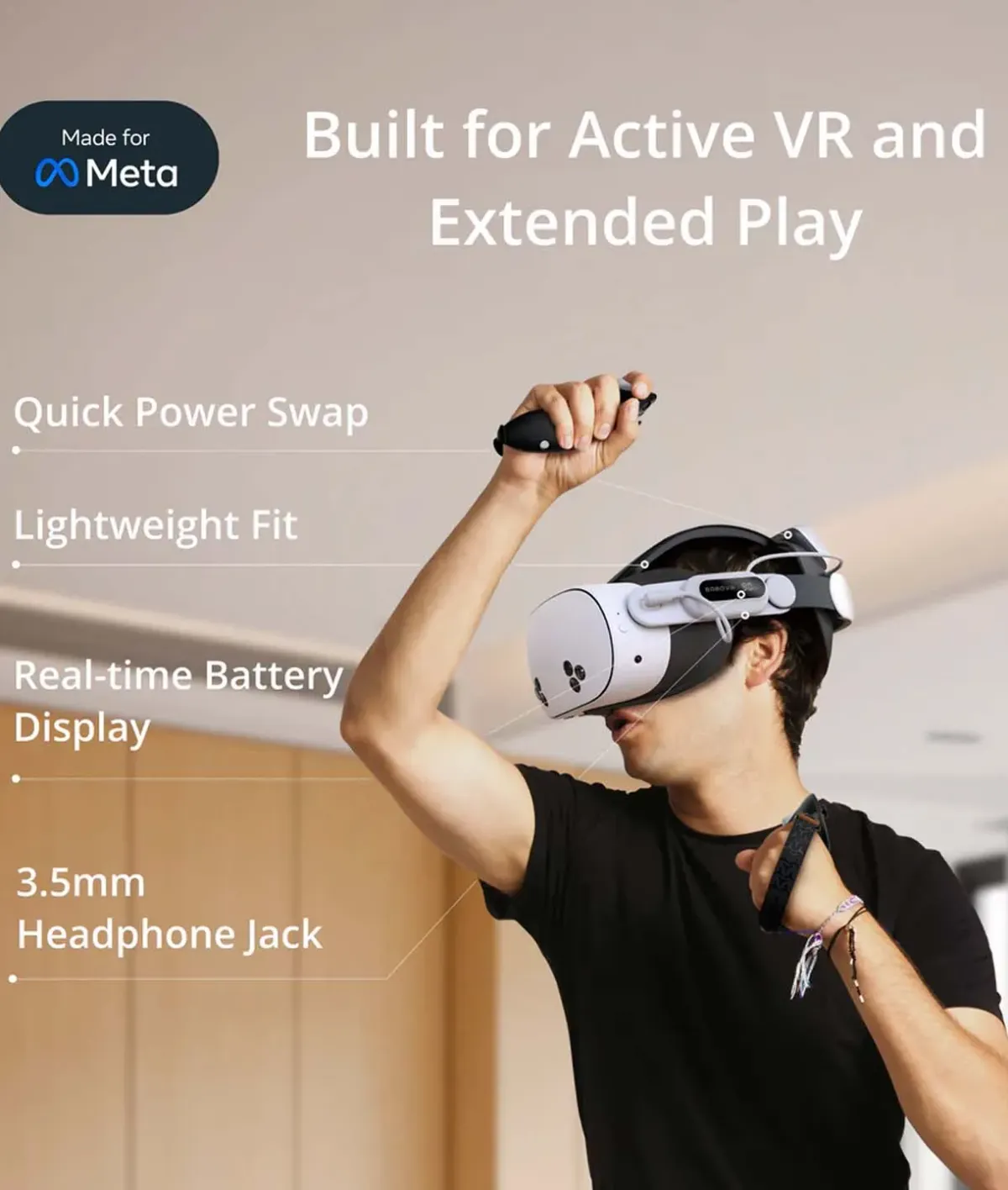 Đai Đeo Đầu VR BOBOVR E3 Pro Strap | Cho Meta Quest 3/3S | Chính hãng