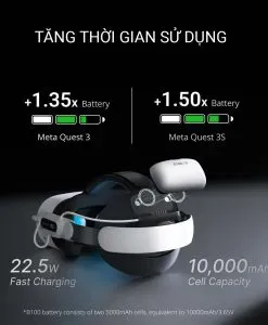Đai Đeo Đầu VR BOBOVR E3 Pro Strap | Cho Meta Quest 3/3S | Chính hãng