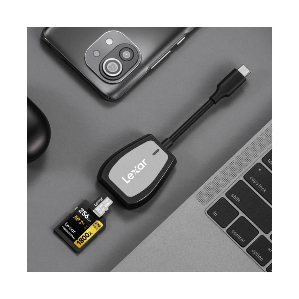 Đầu đọc thẻ nhớ Lexar Professional Dual-Slot SD / microSD USB-C - LRW470U | Chính hãng | Fullvat