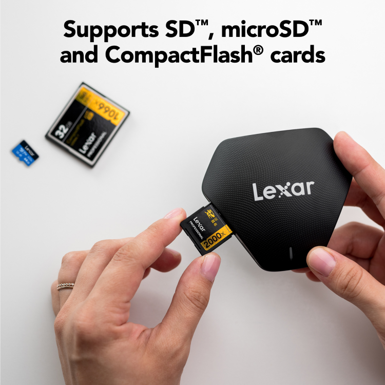 Đầu đọc thẻ nhớ MicroSD/SD Lexar USB 3.2 USB Type-A/C LRW310X-BNBNG