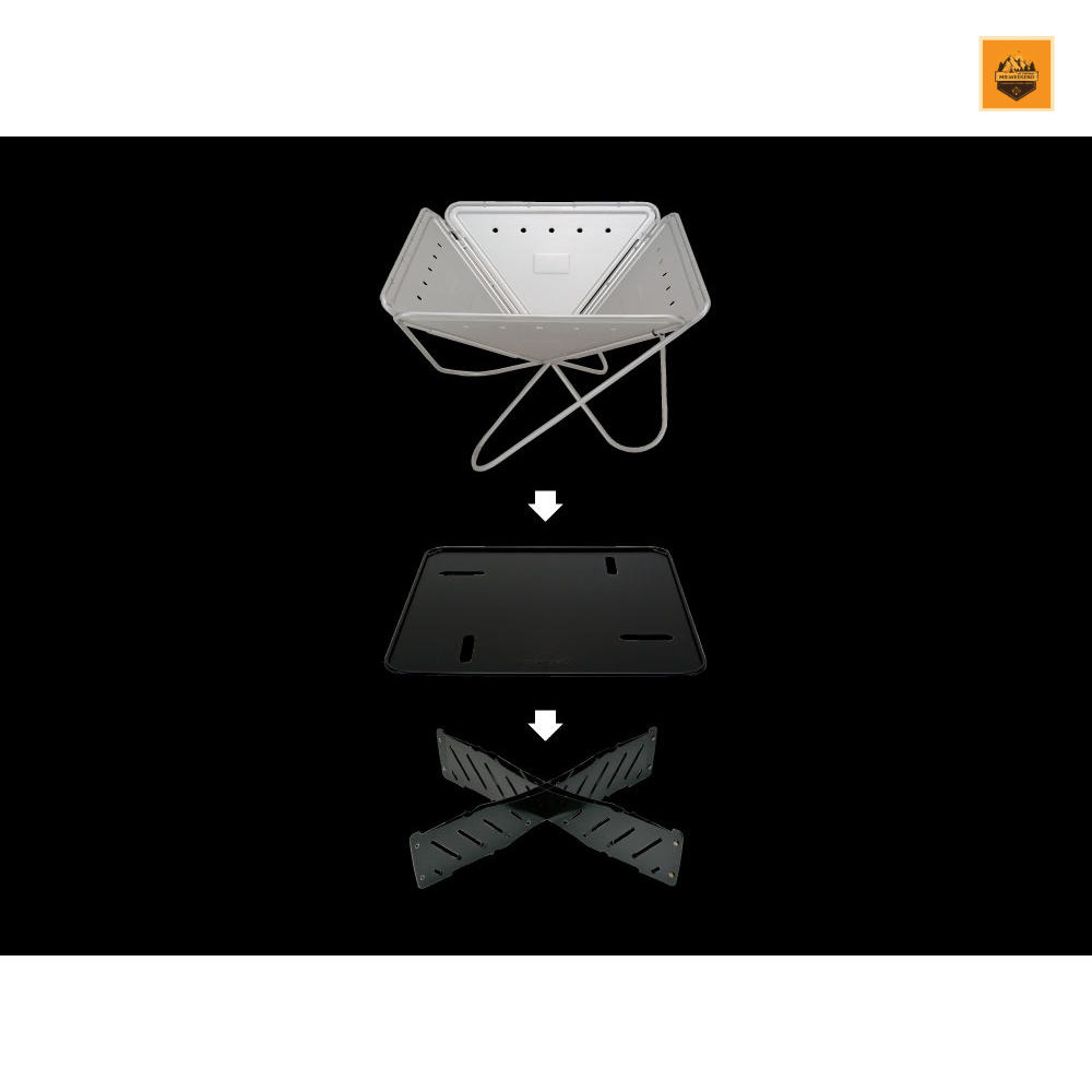 Đế lót bếp củi Snow peak Base Plate Stand M/L, ST-032BS | Chính hãng