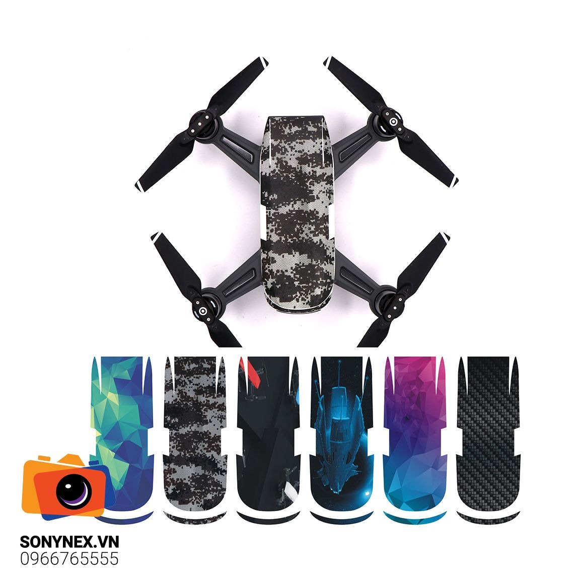 Decal 6 màu cho DJI Spark | Hàng nhập khẩu