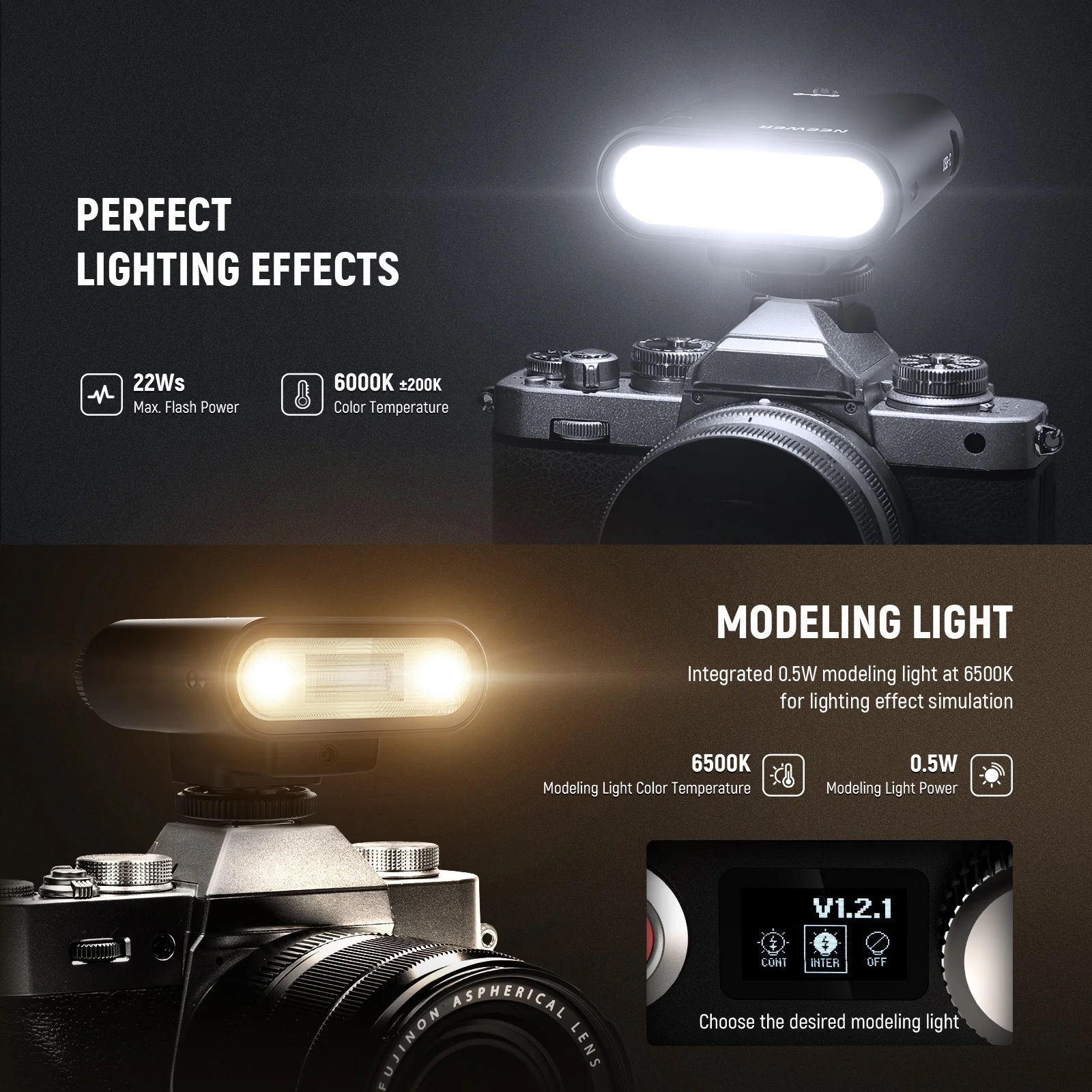 Đèn Flash Máy Ảnh Neewer Z160 Auto & Manual Modes | Chính hãng