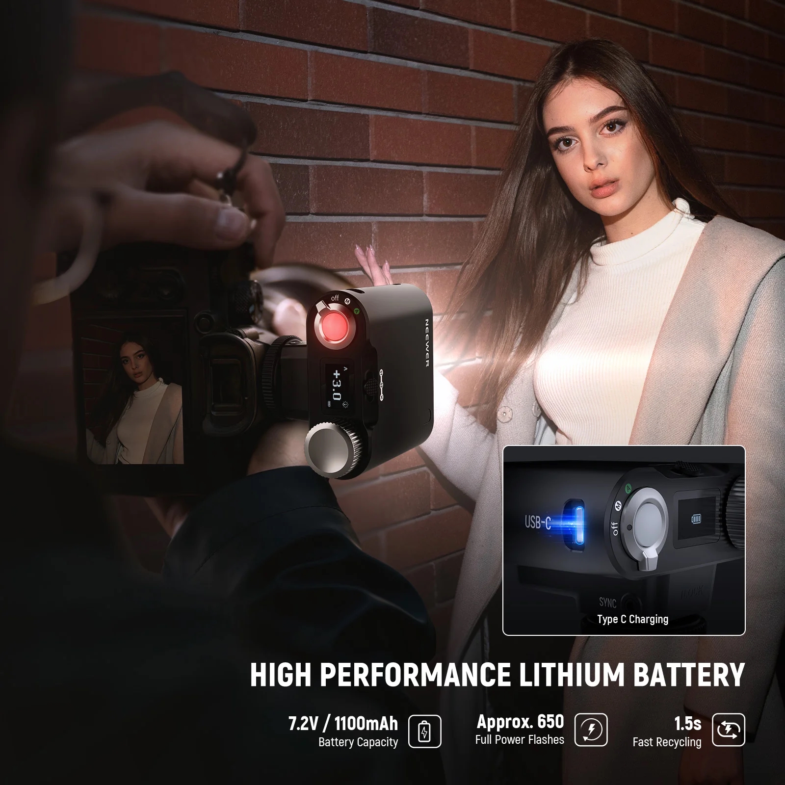 Đèn Flash Máy Ảnh Neewer Z160 Auto & Manual Modes | Chính hãng