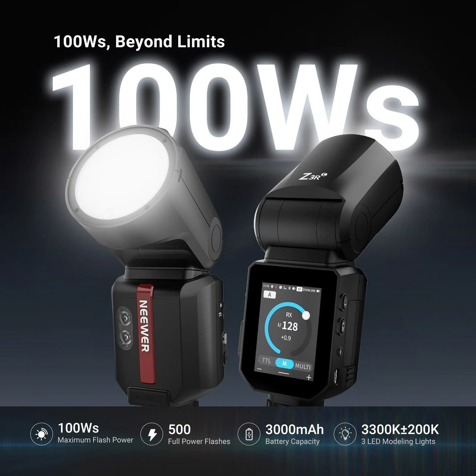 Đèn Flash Neewer Z3R 100Ws Đầu Tròn For Canon | Chính hãng