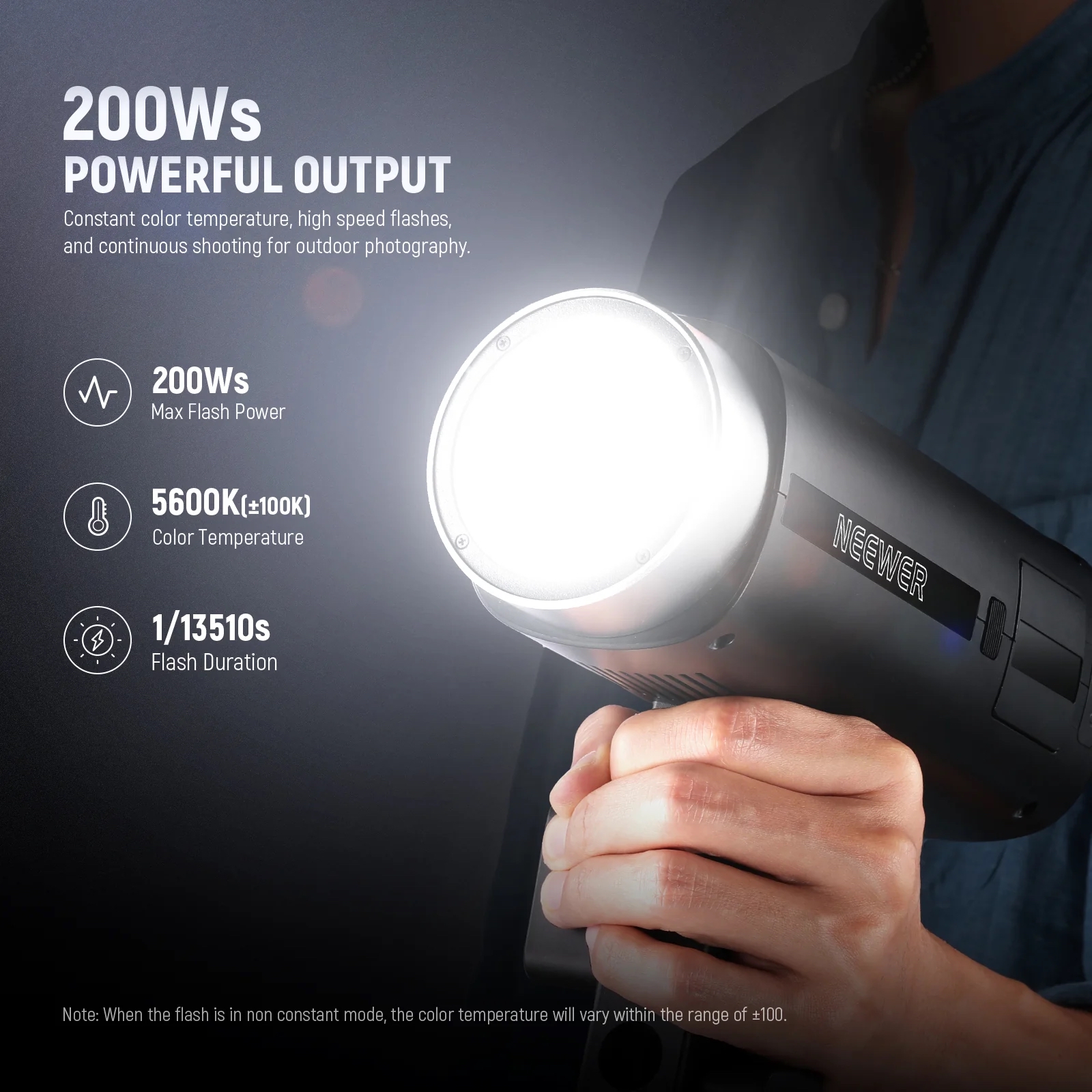 Đèn Flash Studio NEEWER Q200 200Ws 2.4G TTL | Chính hãng