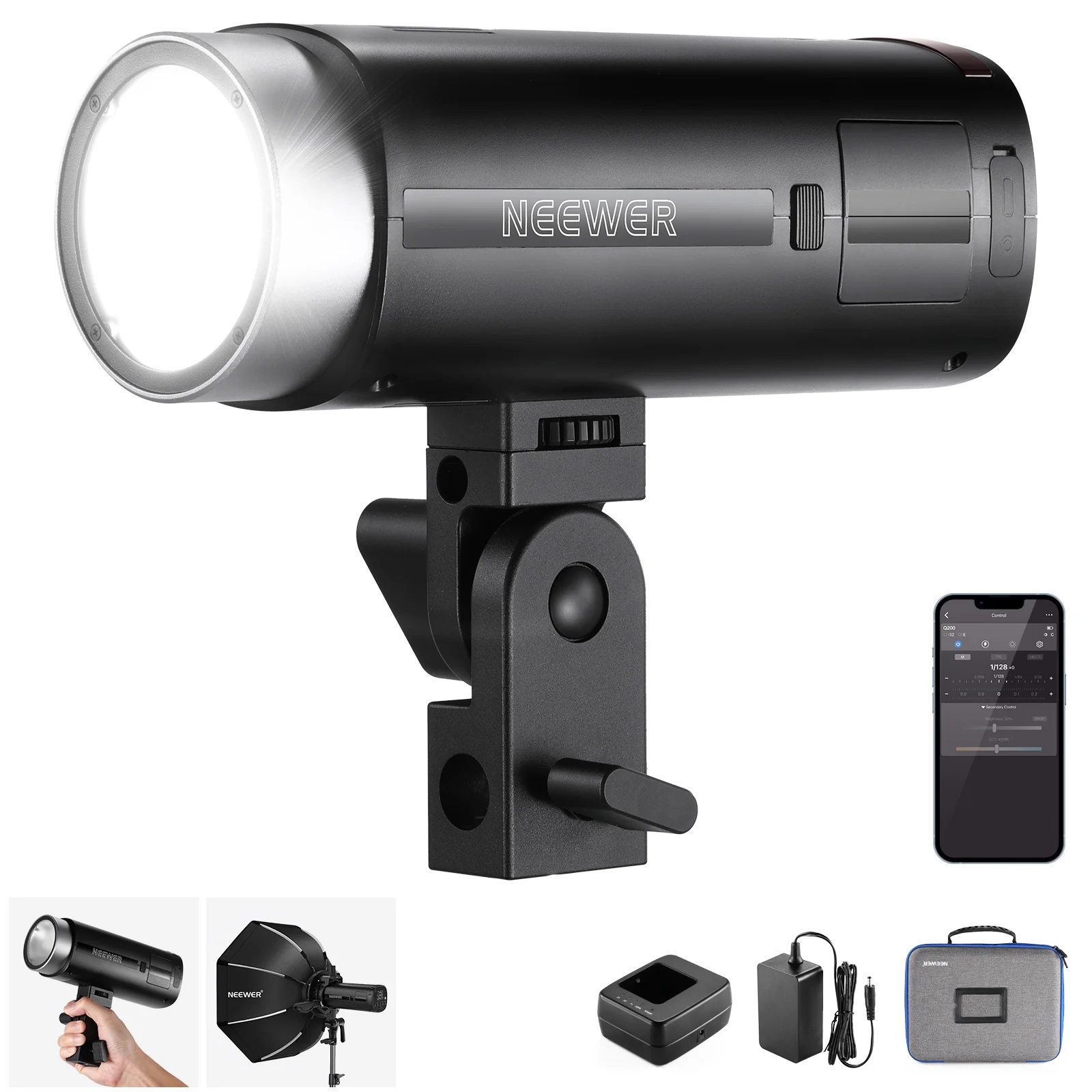 Đèn Flash Studio NEEWER Q200 200Ws 2.4G TTL | Chính hãng