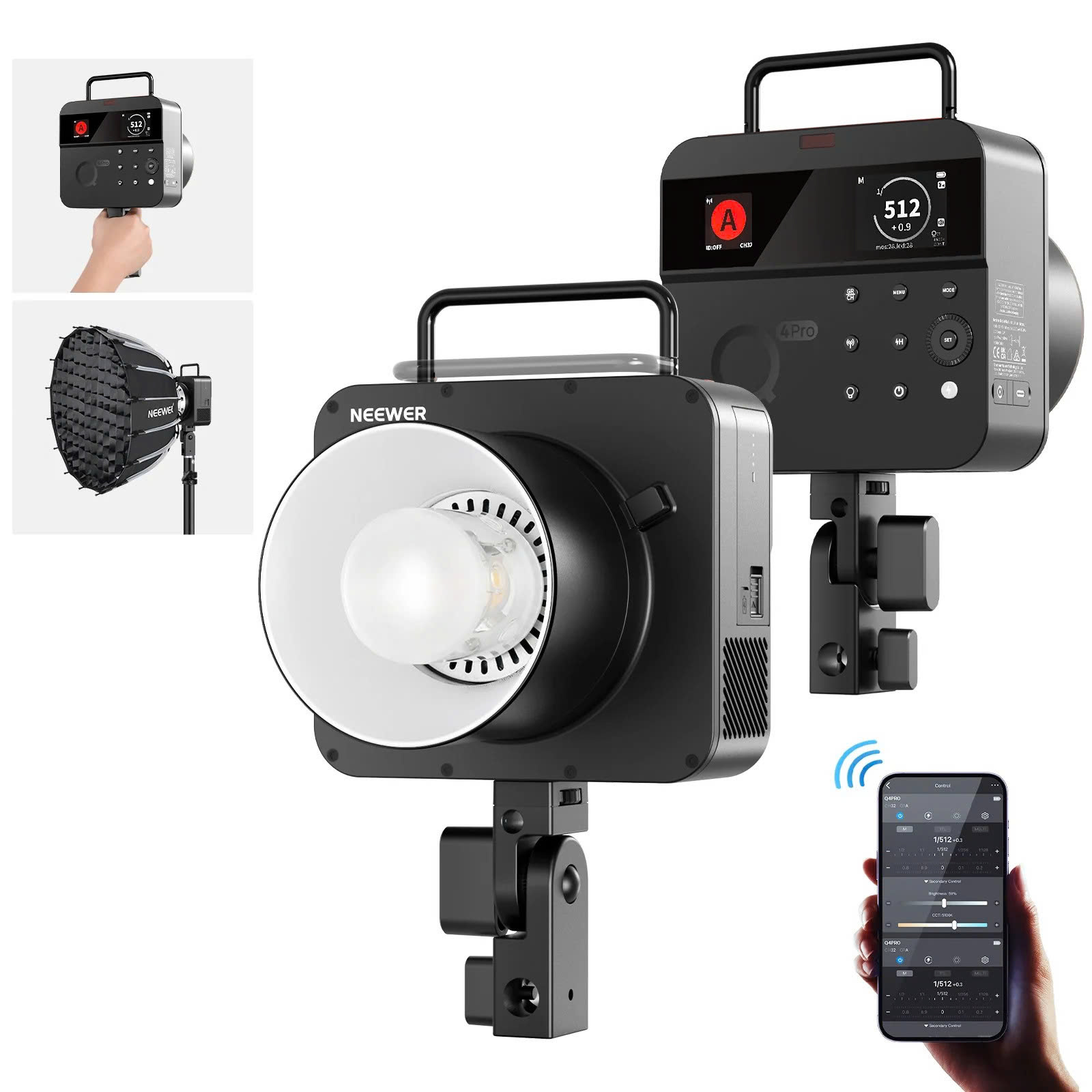 Đèn Flash Studio NEEWER Q4 Pro 400Ws 2.4G TTL | Chính hãng