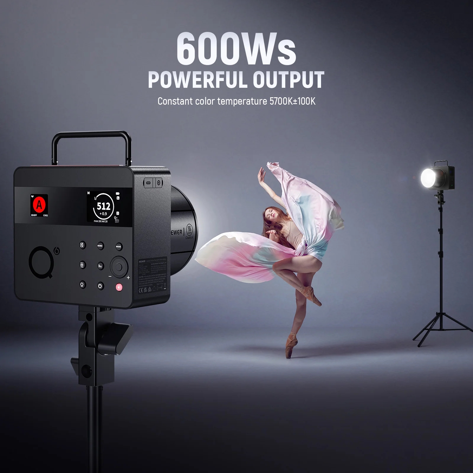 Đèn Flash Studio NEEWER Q6 600Ws 2.4G TTL HSS | Chính hãng
