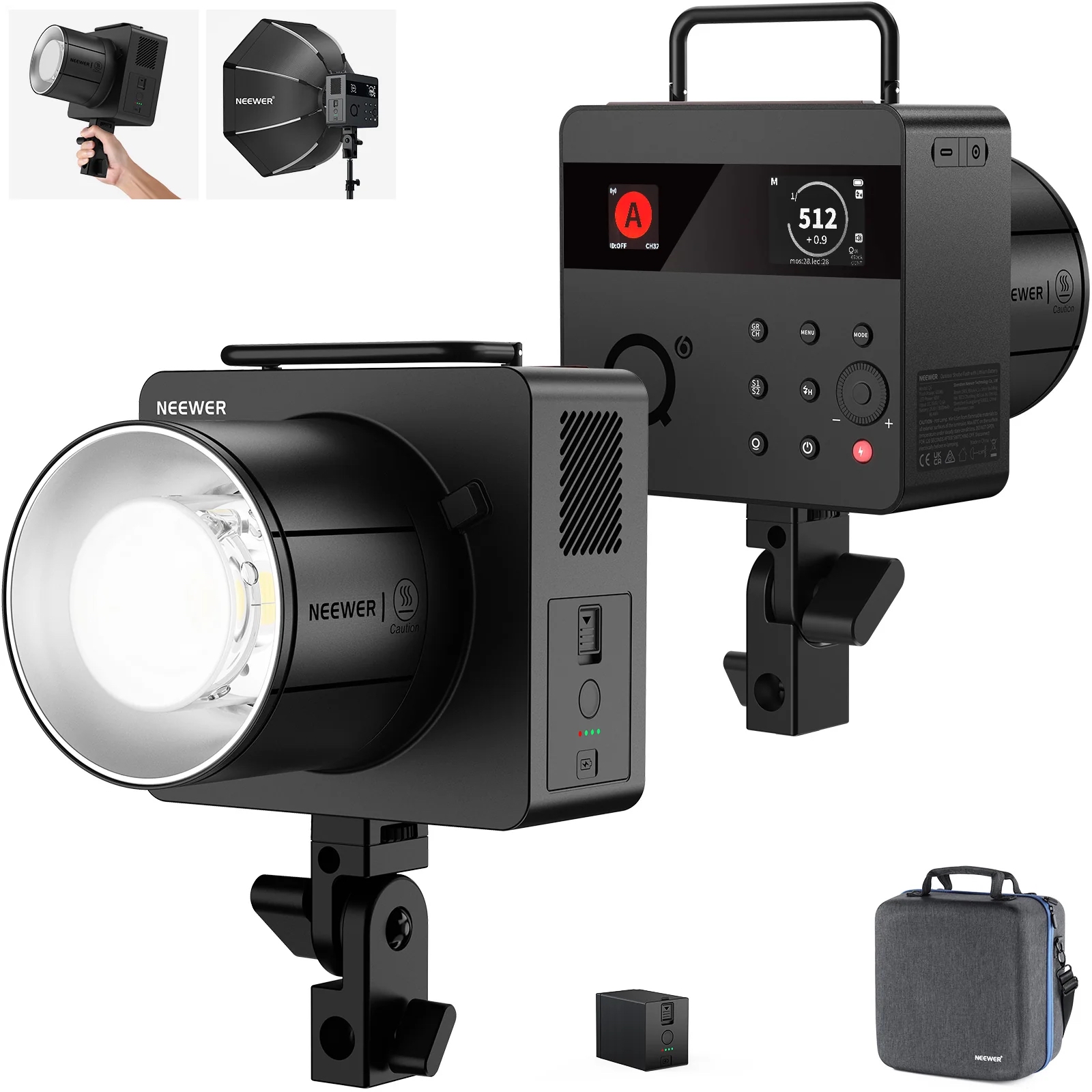 Đèn Flash Studio NEEWER Q6 600Ws 2.4G TTL HSS | Chính hãng