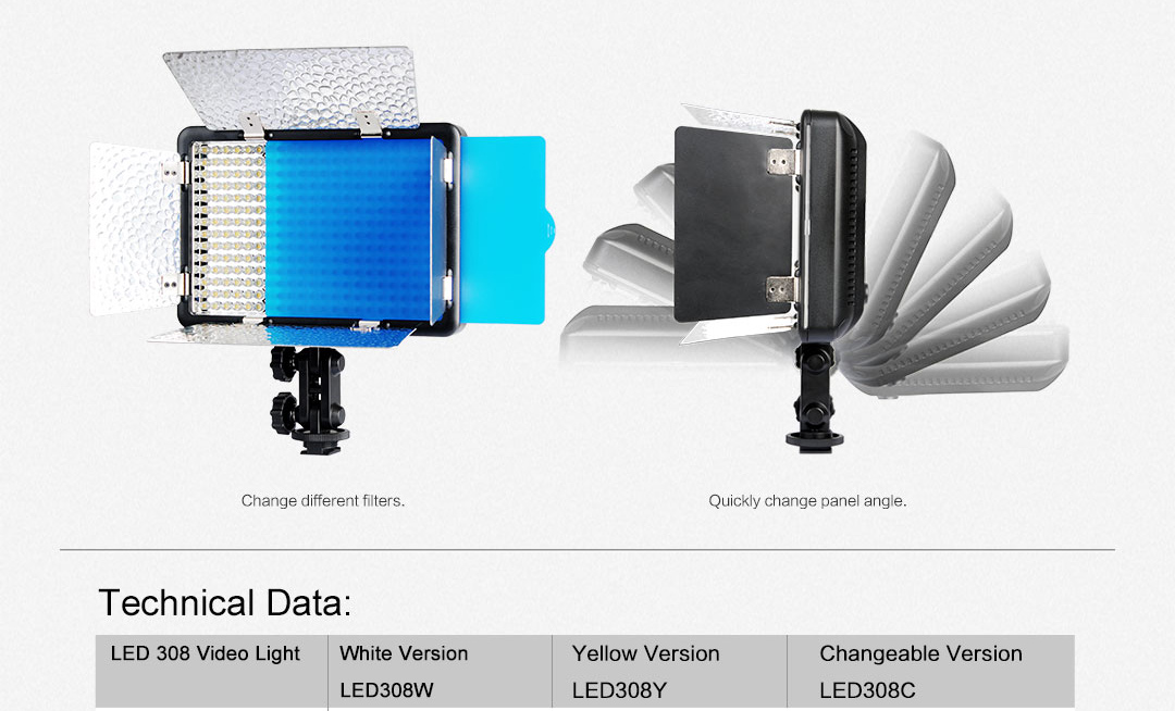 Đèn LED Godox LED308 C-Y-W | Chính hãng