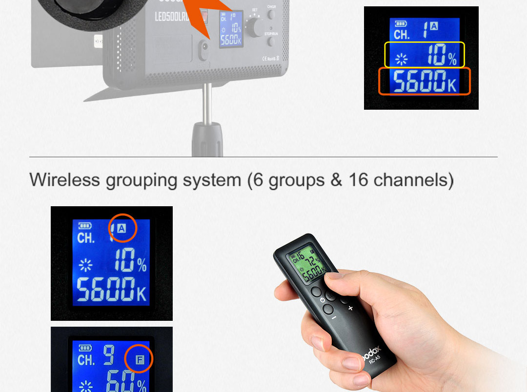 Đèn LED Godox LED500LR C-Y-W | Chính hãng