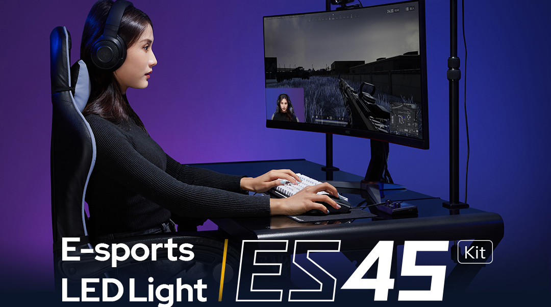 Đèn LED Panel E-Sport livestream 370x230 48W Godox ES45 Kit | Chính hãng