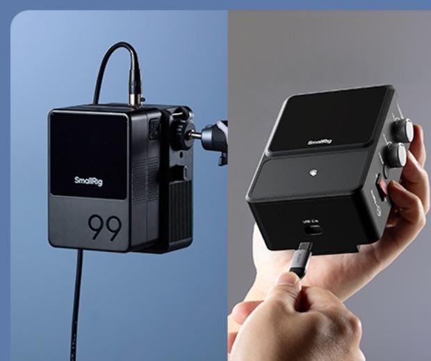 Các phương thức cấp nguồn đa năng: ngàm pin V-Mount và cổng sạc nhanh USB-C PD