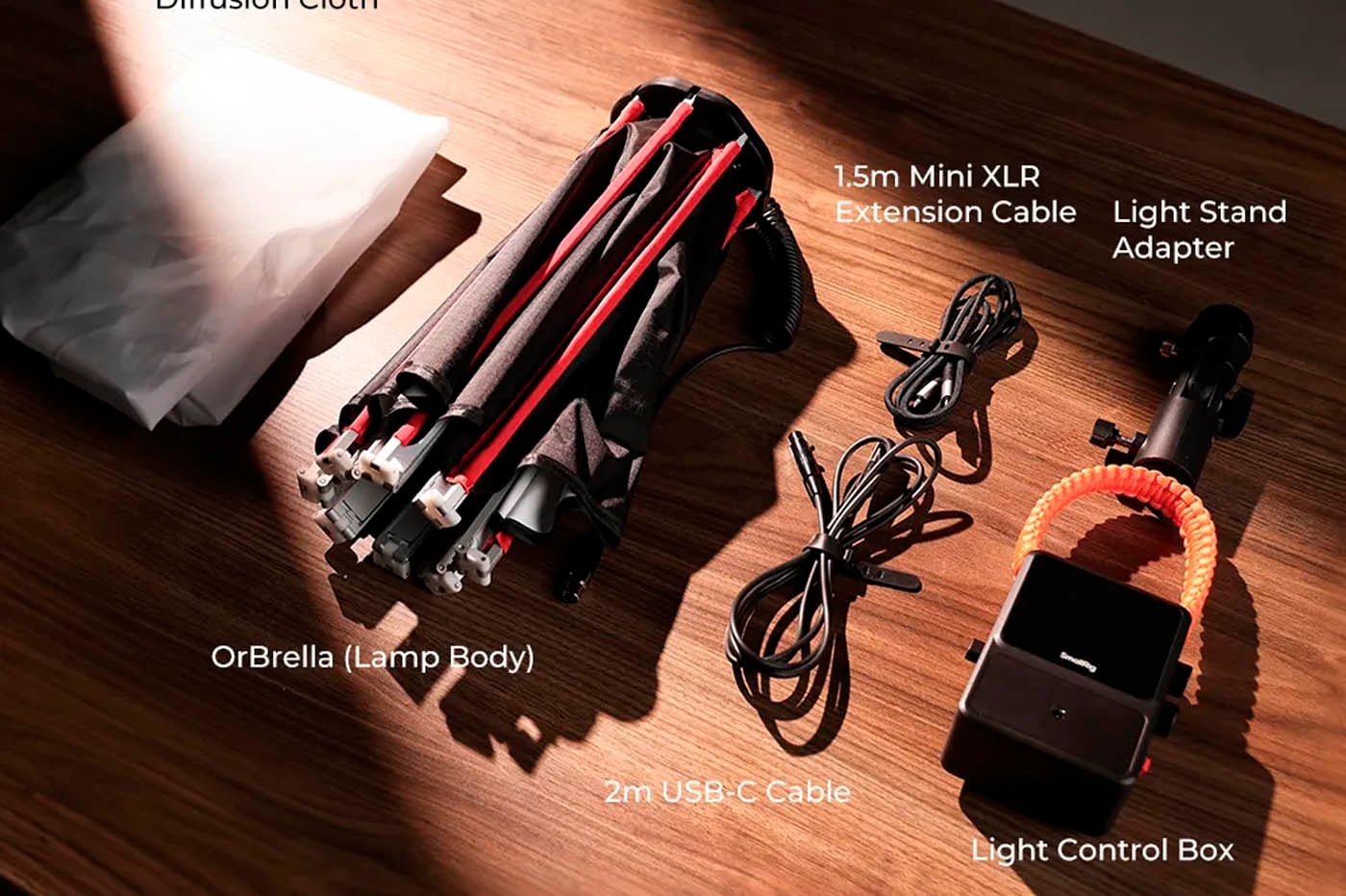 Trọn bộ phụ kiện trong hộp SmallRig x CineD OrBrella FM 60B
