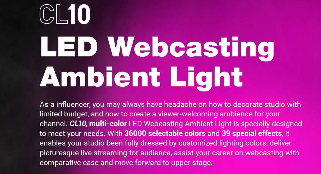 Đèn LED Webcasting Ambient RGB 10W Godox CL10 | Chính hãng