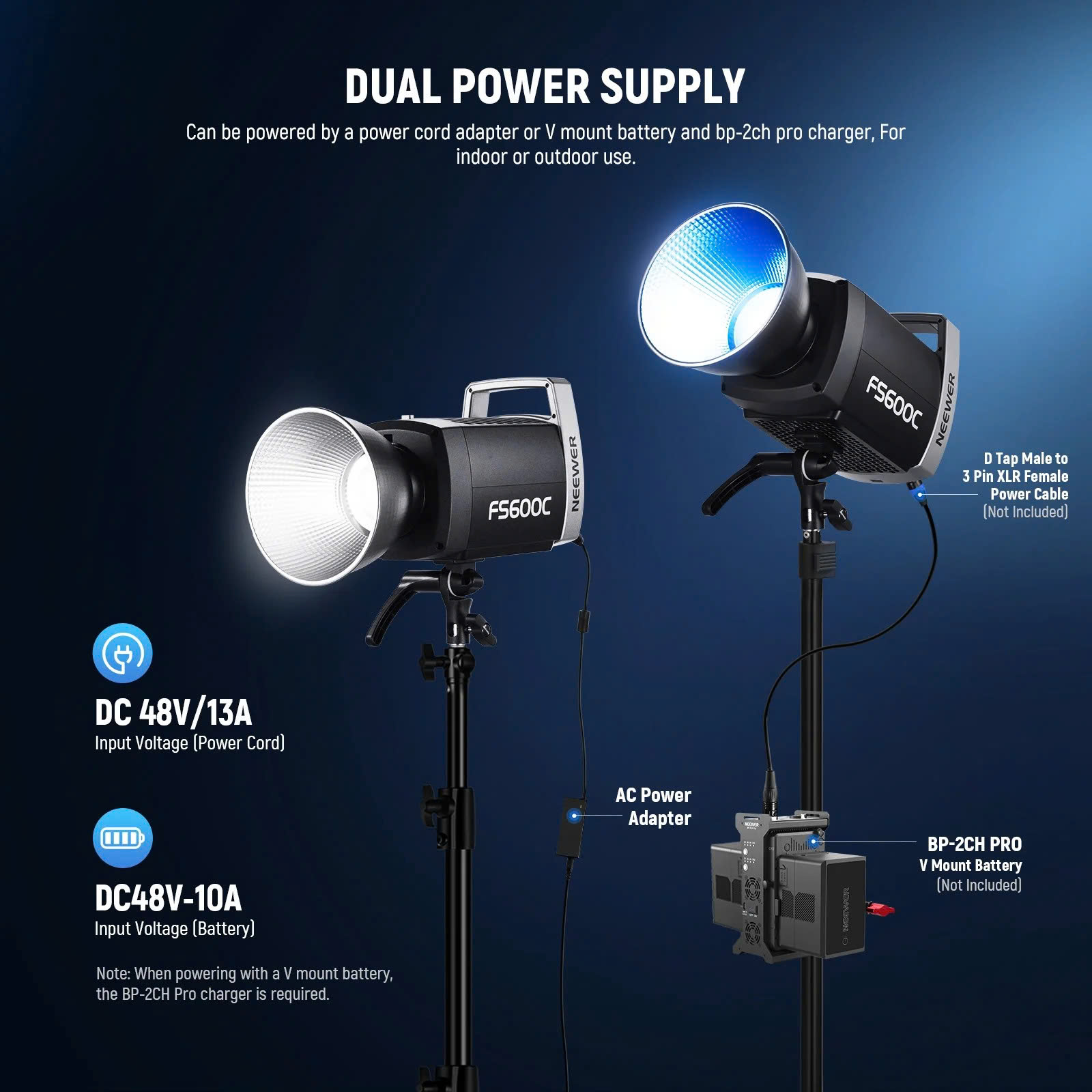 Đèn Led NEEWER FS600C 600W RGBWW | Chính hãng